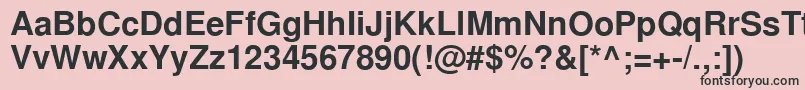 フォントNimbussanlcyBold – ピンクの背景に黒い文字