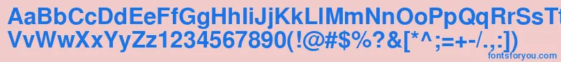 NimbussanlcyBold Font – Blue Fonts on Pink Background