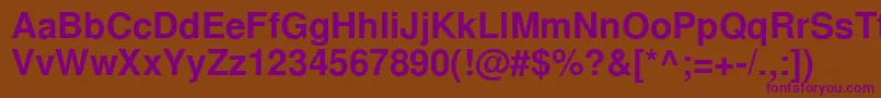 NimbussanlcyBold Font – Purple Fonts on Brown Background