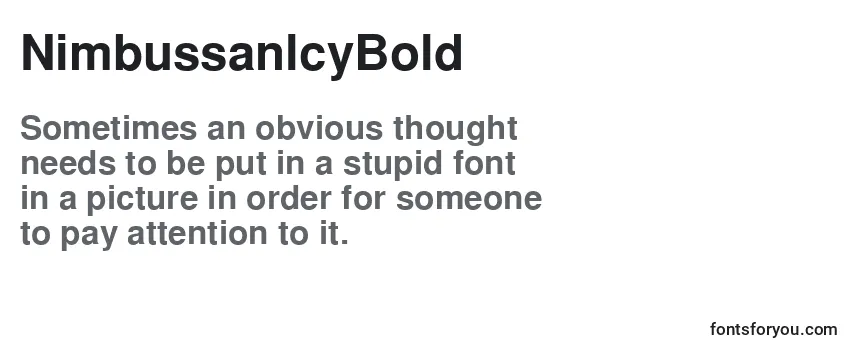 Review of the NimbussanlcyBold Font