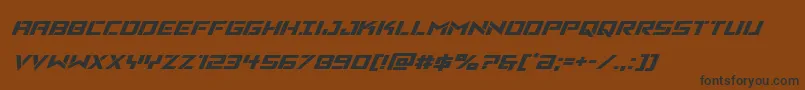 Vikingsquadexpandital Font – Black Fonts on Brown Background