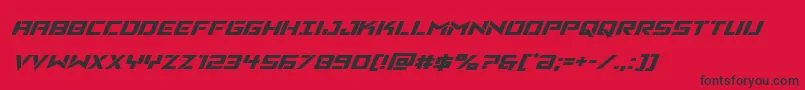 Vikingsquadexpandital Font – Black Fonts on Red Background