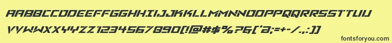 Vikingsquadexpandital Font – Black Fonts on Yellow Background