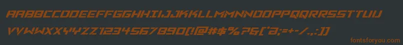 Vikingsquadexpandital Font – Brown Fonts on Black Background