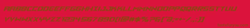 Vikingsquadexpandital Font – Brown Fonts on Red Background