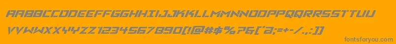 Vikingsquadexpandital Font – Gray Fonts on Orange Background