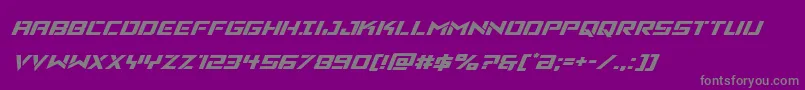 Vikingsquadexpandital Font – Gray Fonts on Purple Background