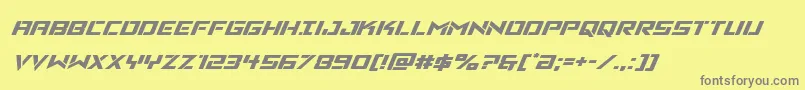 Vikingsquadexpandital Font – Gray Fonts on Yellow Background