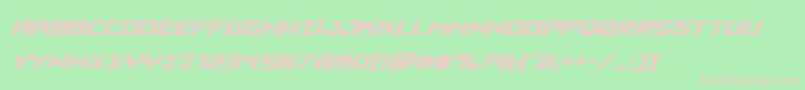 Vikingsquadexpandital Font – Pink Fonts on Green Background
