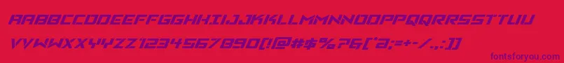 Vikingsquadexpandital Font – Purple Fonts on Red Background