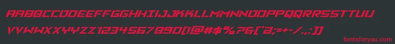 フォントVikingsquadexpandital – 黒い背景に赤い文字
