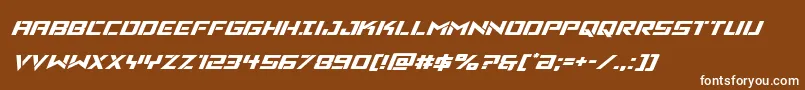 Vikingsquadexpandital Font – White Fonts on Brown Background