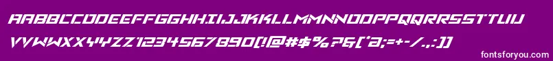 Vikingsquadexpandital Font – White Fonts on Purple Background