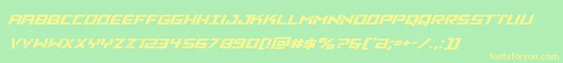 Vikingsquadexpandital Font – Yellow Fonts on Green Background