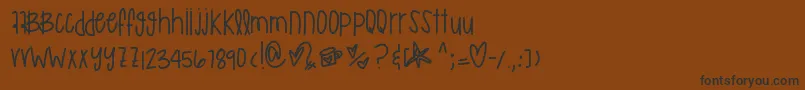 Murakamirilapika Font – Black Fonts on Brown Background