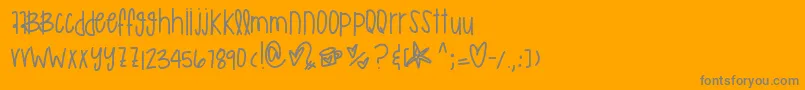 Murakamirilapika Font – Gray Fonts on Orange Background