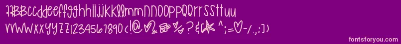 Murakamirilapika Font – Pink Fonts on Purple Background