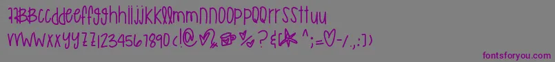 fuente Murakamirilapika – Fuentes Moradas Sobre Fondo Gris