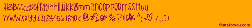 Шрифт Murakamirilapika – фиолетовые шрифты на оранжевом фоне