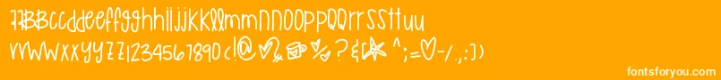 Murakamirilapika-fontti – valkoiset fontit oranssilla taustalla