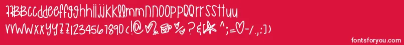 Murakamirilapika Font – White Fonts on Red Background