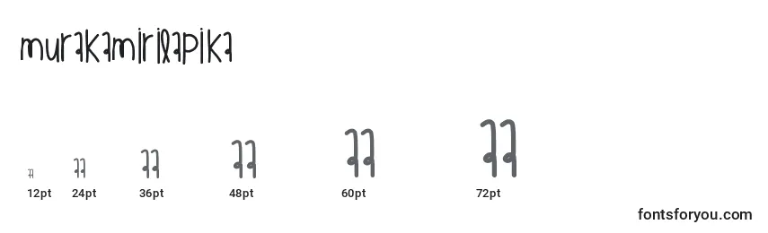 Размеры шрифта Murakamirilapika