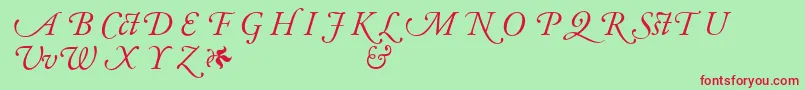 fuente AdobeGaramondItalicAlternate – Fuentes Rojas Sobre Fondo Verde