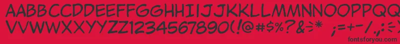 Jibbajabba Font – Black Fonts on Red Background