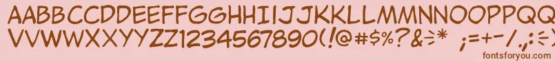 Jibbajabba Font – Brown Fonts on Pink Background