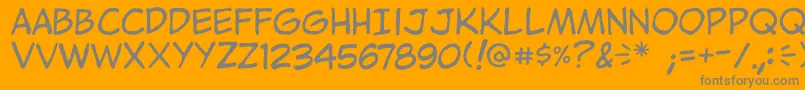 Jibbajabba Font – Gray Fonts on Orange Background