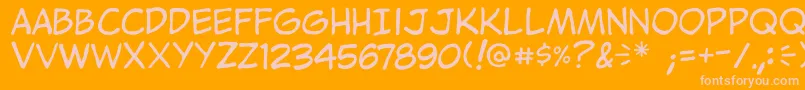 Jibbajabba Font – Pink Fonts on Orange Background