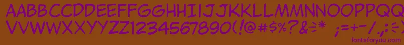 Jibbajabba Font – Purple Fonts on Brown Background