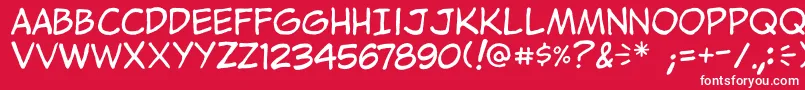 Jibbajabba Font – White Fonts on Red Background