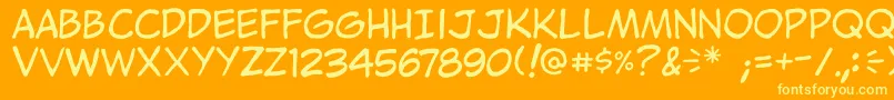 Jibbajabba Font – Yellow Fonts on Orange Background