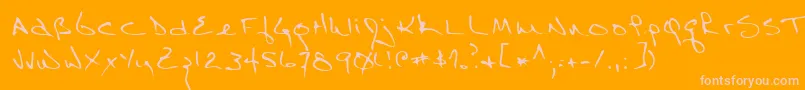 フォントRichardRegular – オレンジの背景にピンクのフォント