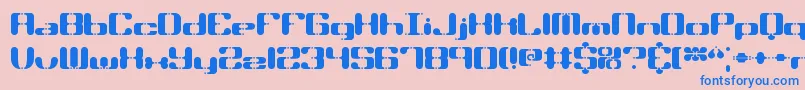 Syndrome Font – Blue Fonts on Pink Background