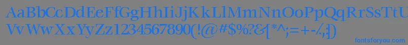 Voracemediumssk-Schriftart – Blaue Schriften auf grauem Hintergrund