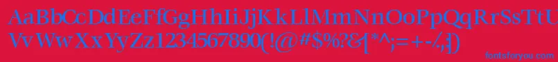Voracemediumssk Font – Blue Fonts on Red Background