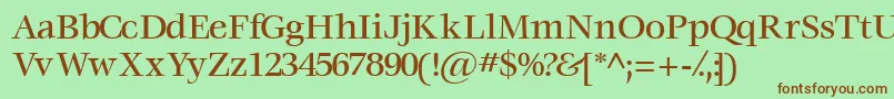 Voracemediumssk Font – Brown Fonts on Green Background