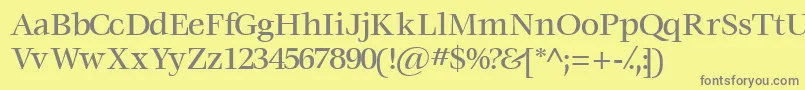 Voracemediumssk Font – Gray Fonts on Yellow Background