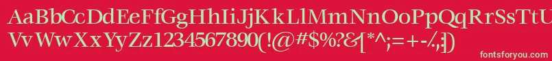 Voracemediumssk Font – Green Fonts on Red Background