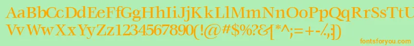 Voracemediumssk Font – Orange Fonts on Green Background