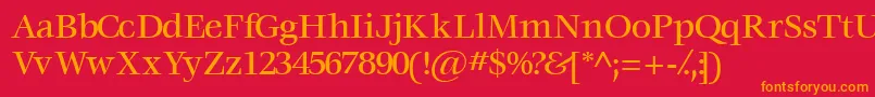 Voracemediumssk Font – Orange Fonts on Red Background