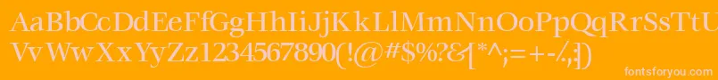 Voracemediumssk Font – Pink Fonts on Orange Background