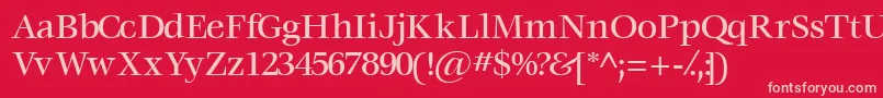 Voracemediumssk Font – Pink Fonts on Red Background