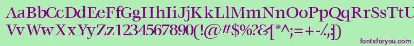 Voracemediumssk Font – Purple Fonts on Green Background