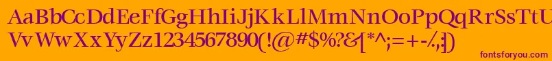Voracemediumssk Font – Purple Fonts on Orange Background