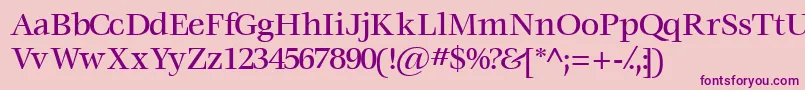 Voracemediumssk Font – Purple Fonts on Pink Background