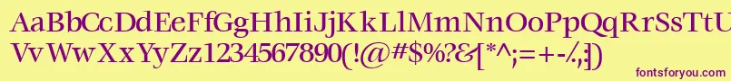 Voracemediumssk Font – Purple Fonts on Yellow Background