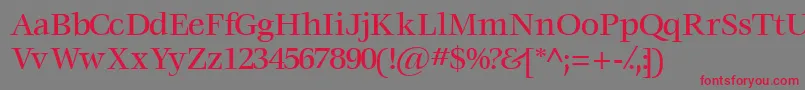 Voracemediumssk-Schriftart – Rote Schriften auf grauem Hintergrund